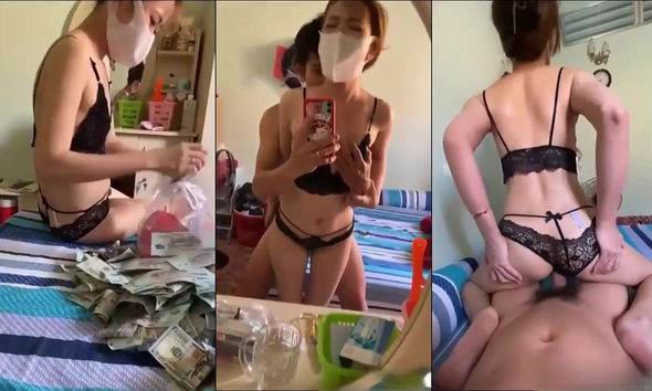 Bé sugar baby đập heo đất đếm tiền vui mừng quá làm luôn nháy đủ các tư thế